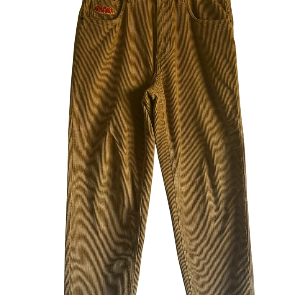 GMPYRE Men’s Corduroy Tan Pants,Straight Leg, Retro Style, 90s Influence